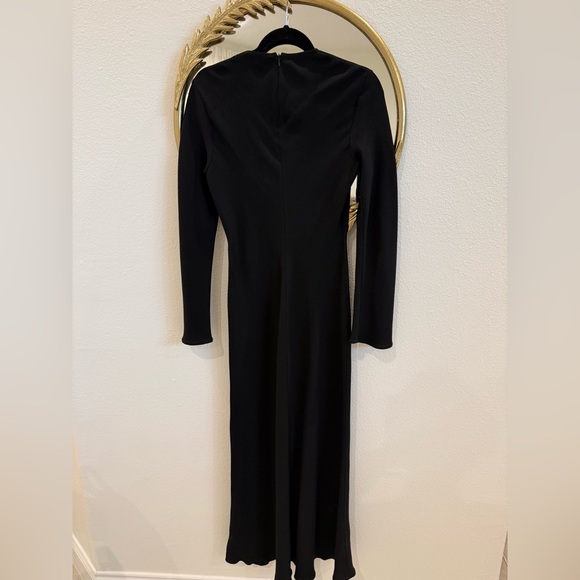 ZARA Long Sleeve Black Maxi Dress NWOT - Picture 4 of 4